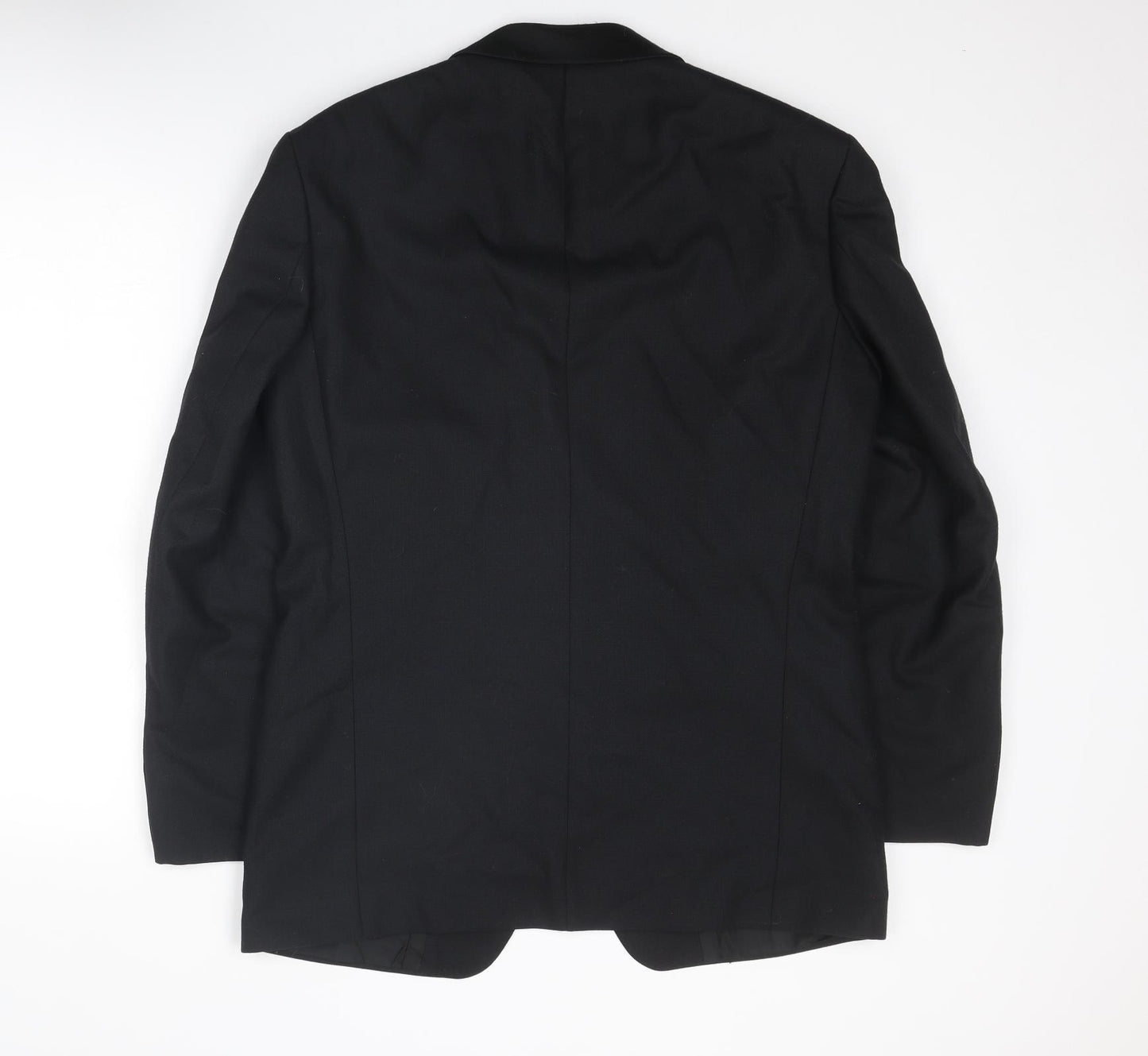St Michael Mens Black Wool Tuxedo Suit Jacket Size 40 Regular