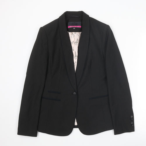 NEXT Womens Black Polyester Jacket Suit Jacket Size 10