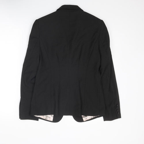 NEXT Womens Black Polyester Jacket Suit Jacket Size 10