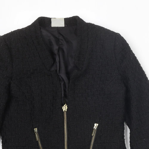Cubus Womens Black Jacket Size 6 Zip