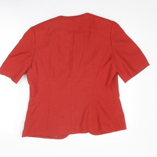 Jacques Vert Womens Red Jacket Blazer Size 12 Tie