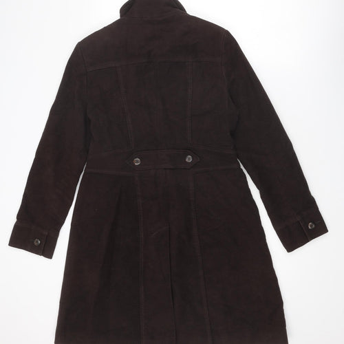 NEXT Womens Brown Overcoat Coat Size 12 Button