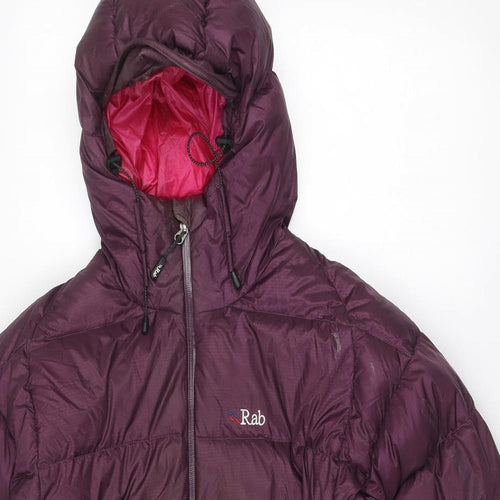 RAB Womens Purple Puffer Jacket Jacket Size 16 Zip
