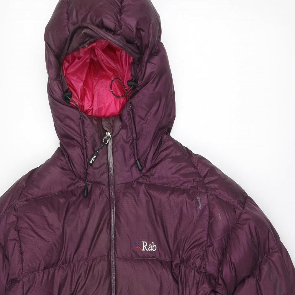 RAB Womens Purple Puffer Jacket Jacket Size 16 Zip