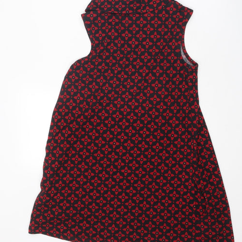 Izabel London Womens Multicoloured Geometric Polyester A-Line Size 8 Roll Neck Pullover