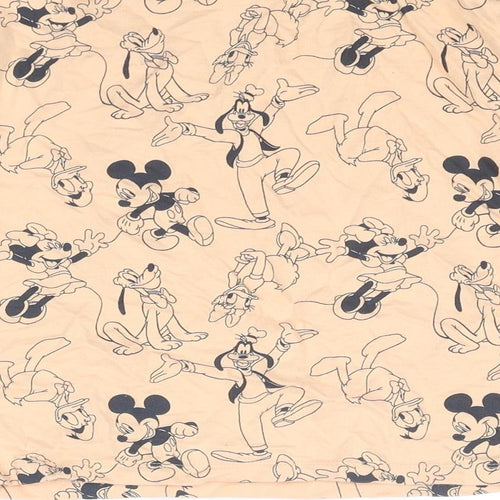 Disney Girls Beige Geometric Cotton Pullover Sweatshirt Size 10 Years Pullover - Mickey and Friends