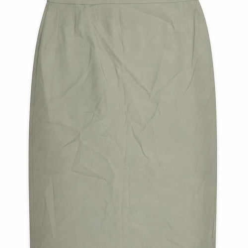 Marella Womens Brown Acetate Straight & Pencil Skirt Size 12 Zip