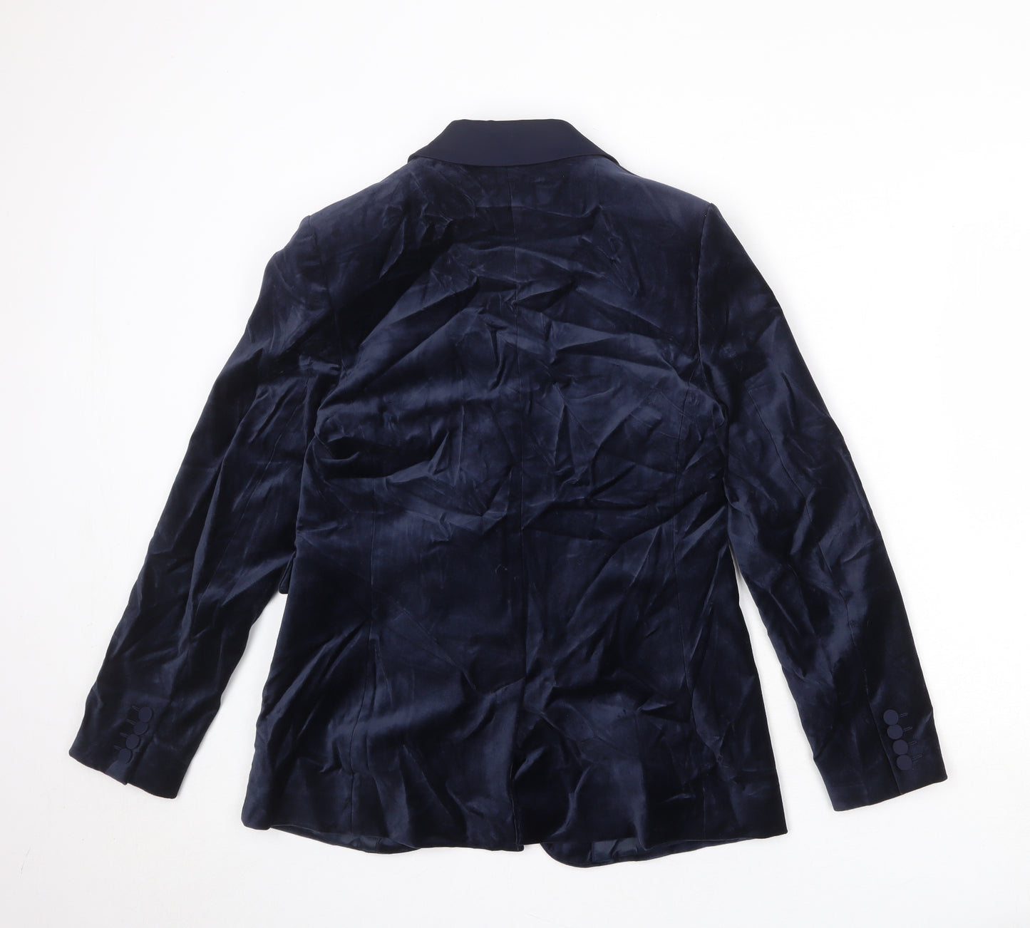 Marks and Spencer Womens Blue Cotton Jacket Suit Jacket Size 10