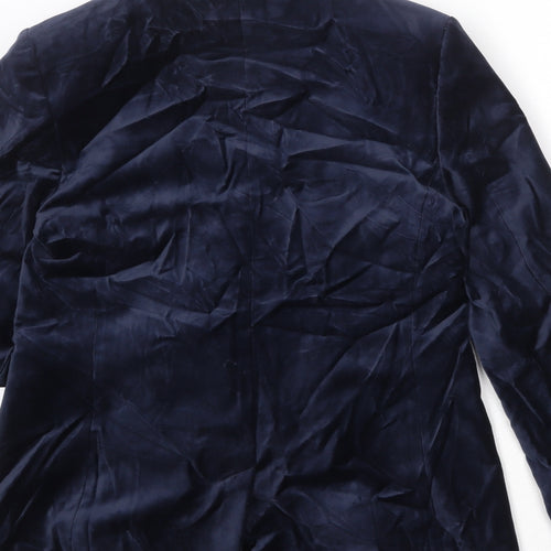 Marks and Spencer Womens Blue Cotton Jacket Suit Jacket Size 10