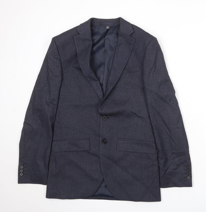 Marks and Spencer Mens Blue Polyester Jacket Suit Jacket Size 36 Regular