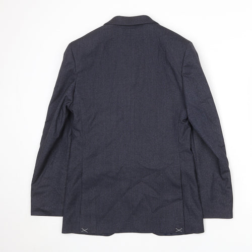 Marks and Spencer Mens Blue Polyester Jacket Suit Jacket Size 36 Regular