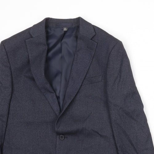 Marks and Spencer Mens Blue Polyester Jacket Suit Jacket Size 36 Regular