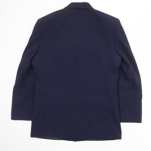 Blackberrys Mens Blue Polyester Jacket Suit Jacket Size 38 Regular