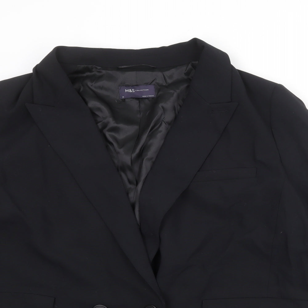 Marks and Spencer Womens Black Polyester Jacket Suit Jacket Size 20