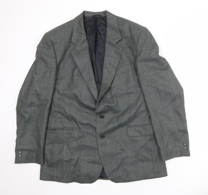 Periscope Mens Green Check Polyester Jacket Suit Jacket Size 44 Regular