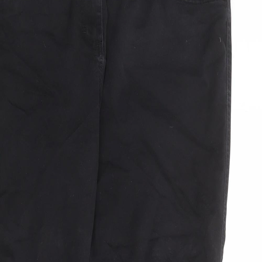 NEXT Womens Black Cotton Jegging Jeans Size 18 Regular Zip