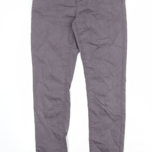 Fat Face Womens Grey Cotton Skinny Jeans Size 10 Regular Zip