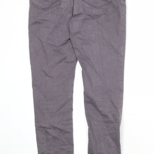 Fat Face Womens Grey Cotton Skinny Jeans Size 10 Regular Zip