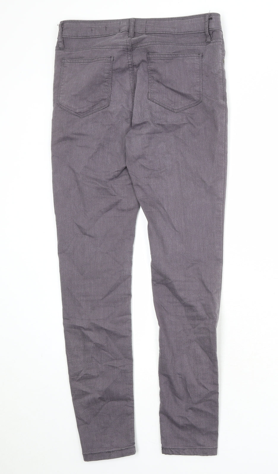 Fat Face Womens Grey Cotton Skinny Jeans Size 10 Regular Zip