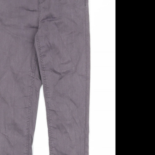Fat Face Womens Grey Cotton Skinny Jeans Size 10 Regular Zip