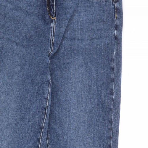 NEXT Womens Blue Cotton Skinny Jeans Size 16 Regular Zip