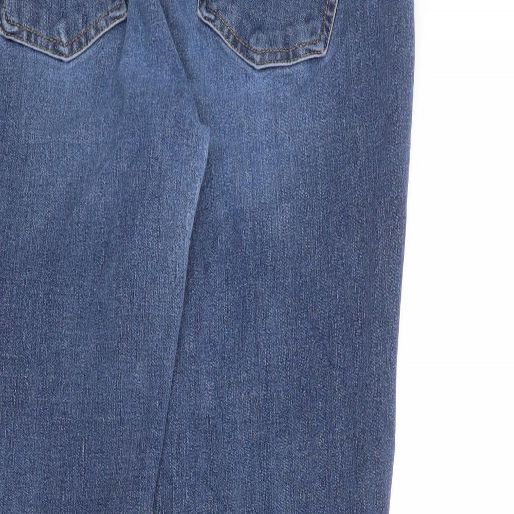 NEXT Womens Blue Cotton Skinny Jeans Size 16 Regular Zip
