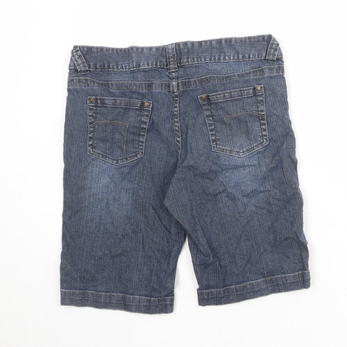 Colorado Womens Blue Cotton Skimmer Shorts Size 12 Regular Zip