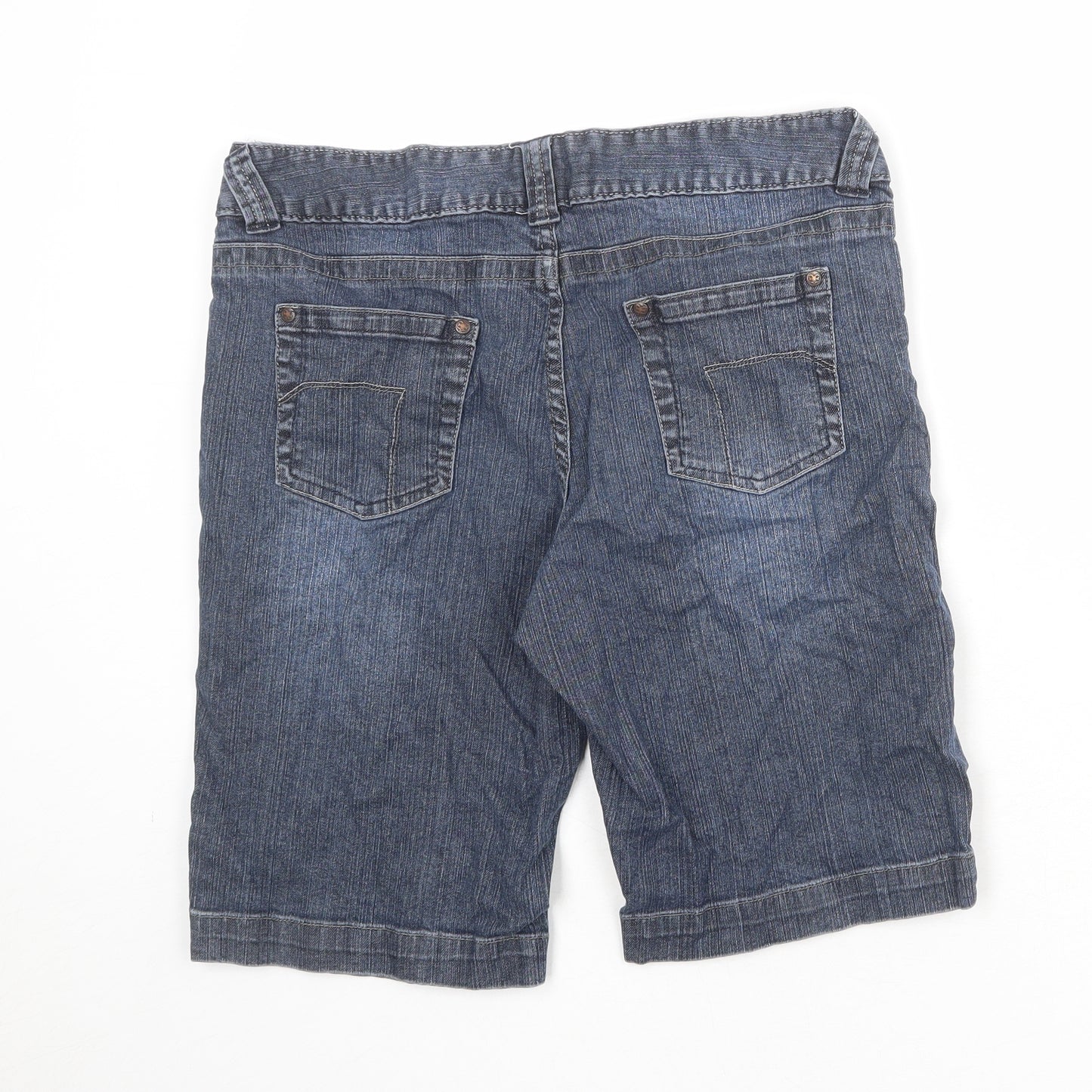 Colorado Womens Blue Cotton Skimmer Shorts Size 12 Regular Zip