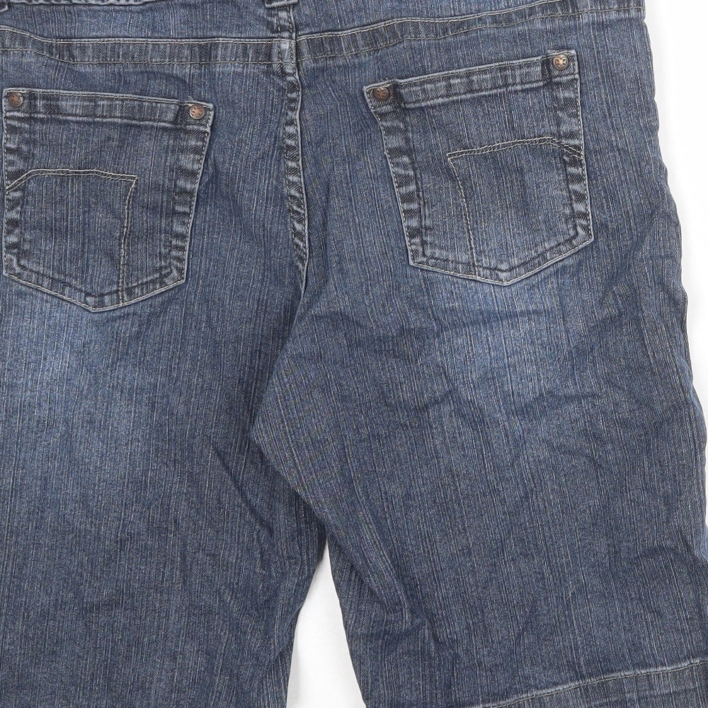 Colorado Womens Blue Cotton Skimmer Shorts Size 12 Regular Zip