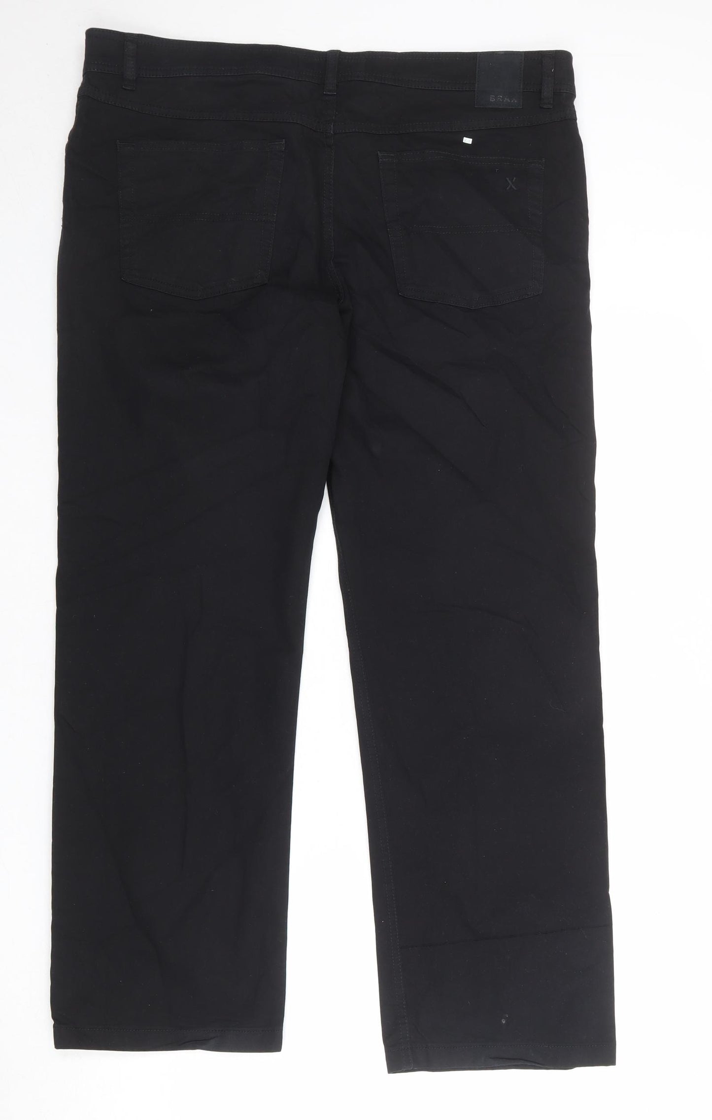 BRAX Mens Black Cotton Straight Jeans Size 40 in Regular Zip