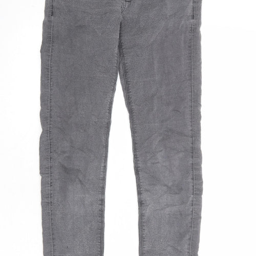 Divided by H&M Womens Grey Cotton Skinny Jeans Size 8 Regular Zip