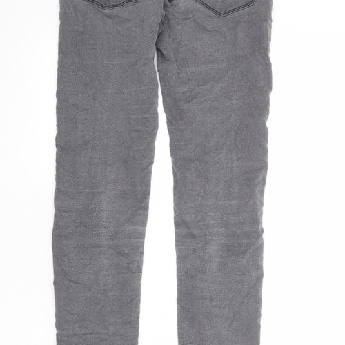Divided by H&M Womens Grey Cotton Skinny Jeans Size 8 Regular Zip