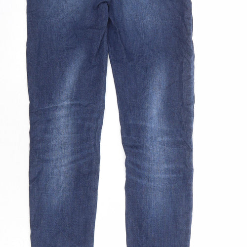 Mama-licious Womens Blue Cotton Skinny Jeans Size 30 in Regular Zip