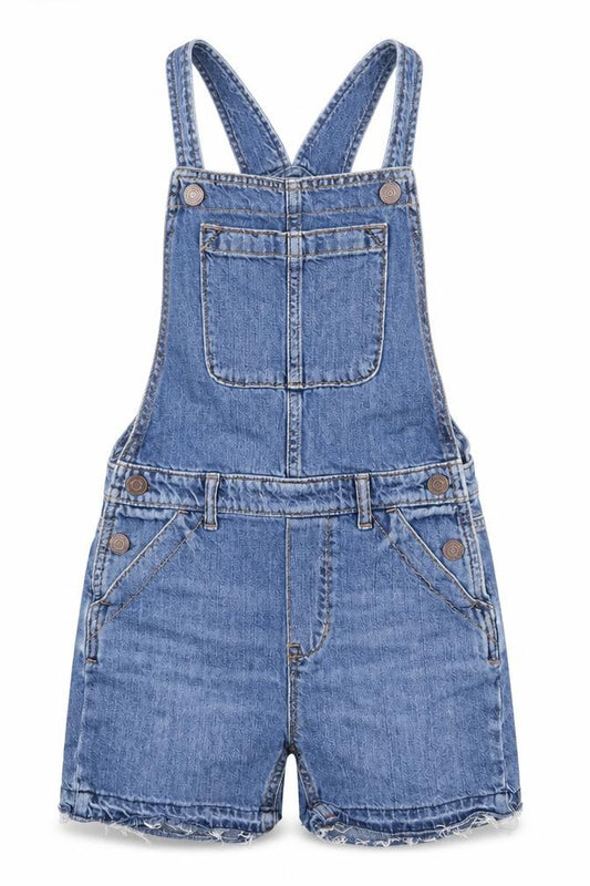 Gap Girls Blue 100% Cotton Dungaree One-Piece Size L Button