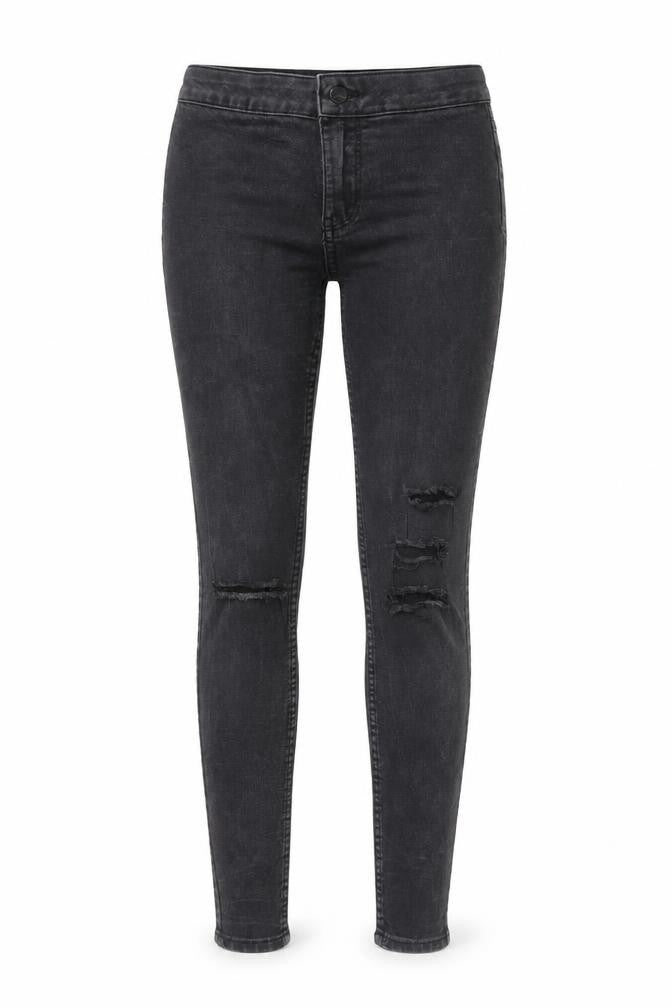 New Look Womens Grey Cotton Skinny Jeans Size 8 Regular Zip