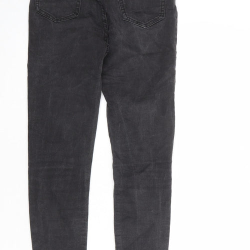 New Look Womens Grey Cotton Skinny Jeans Size 8 Regular Zip