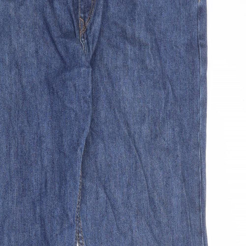 Blue Harbour Mens Blue Cotton Straight Jeans Size 34 in Regular Zip