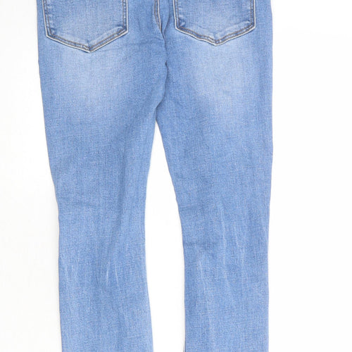 Stradivarius Womens Blue Cotton Skinny Jeans Size 10 Regular Zip