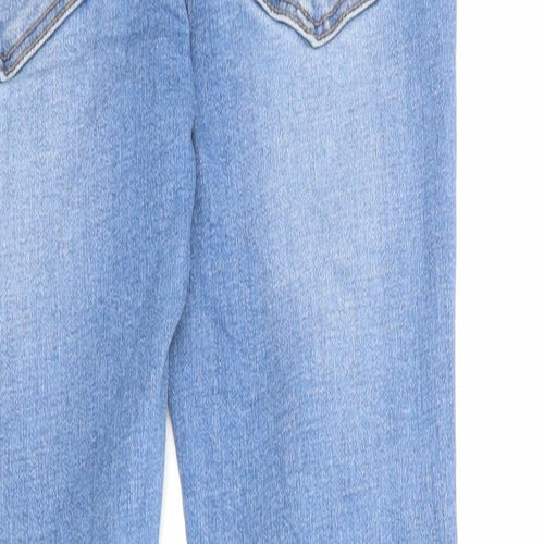 Stradivarius Womens Blue Cotton Skinny Jeans Size 10 Regular Zip