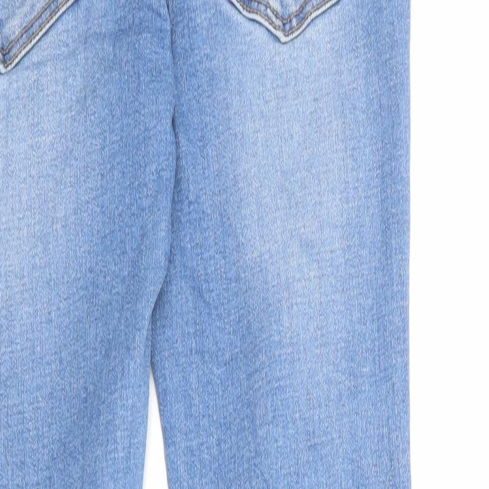 Stradivarius Womens Blue Cotton Skinny Jeans Size 10 Regular Zip