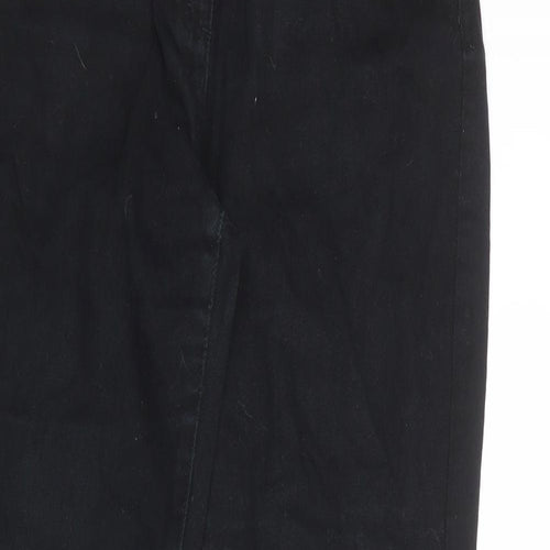 Wallis Womens Black Cotton Skinny Jeans Size 12 Regular Zip