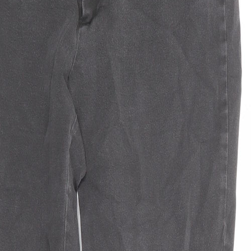 Gap Womens Grey Cotton Chino Trousers Size 8 Regular Zip