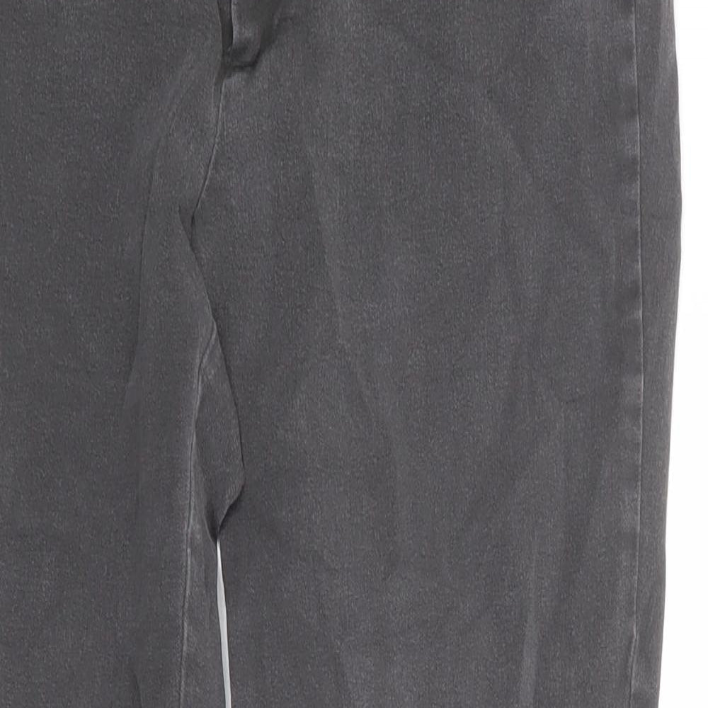 Gap Womens Grey Cotton Chino Trousers Size 8 Regular Zip