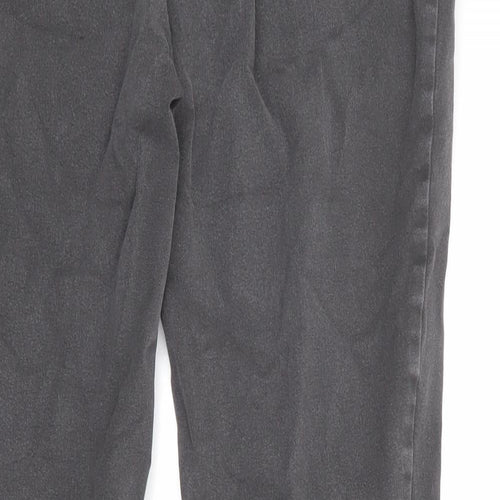 Gap Womens Grey Cotton Chino Trousers Size 8 Regular Zip