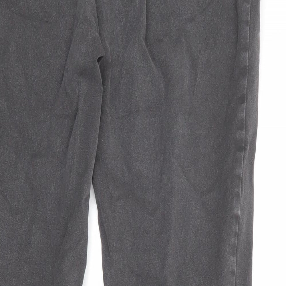 Gap Womens Grey Cotton Chino Trousers Size 8 Regular Zip