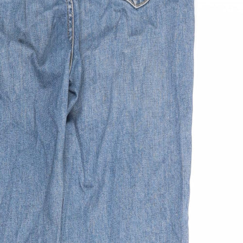 Topshop Womens Blue Cotton Mom Jeans Size 28 in Regular Zip