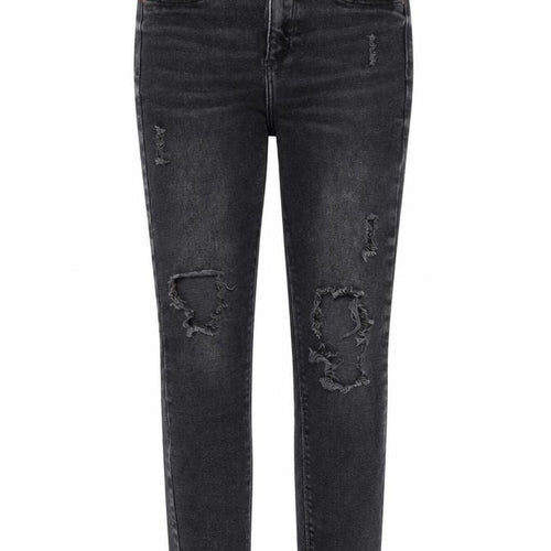 Topshop Womens Grey Cotton Skinny Jeans Size 12 Regular Zip