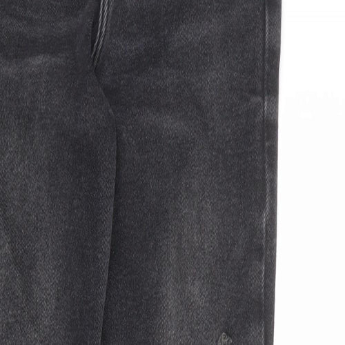 Topshop Womens Grey Cotton Skinny Jeans Size 12 Regular Zip