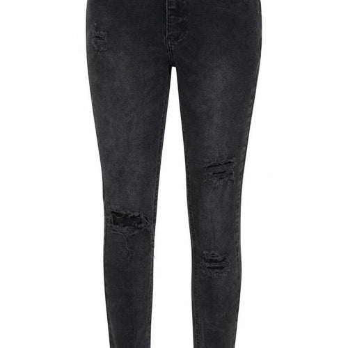 New Look Womens Grey Cotton Skinny Jeans Size 12 Regular Zip