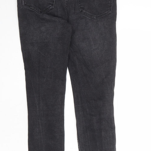 New Look Womens Grey Cotton Skinny Jeans Size 12 Regular Zip